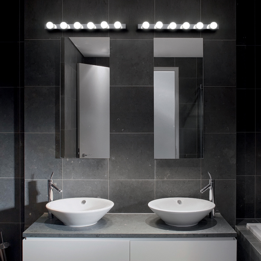 Ideal Lux - Φωτιστικό τοίχου PRIVE 8xE14/40W/230V γυαλιστερό χρώμιο