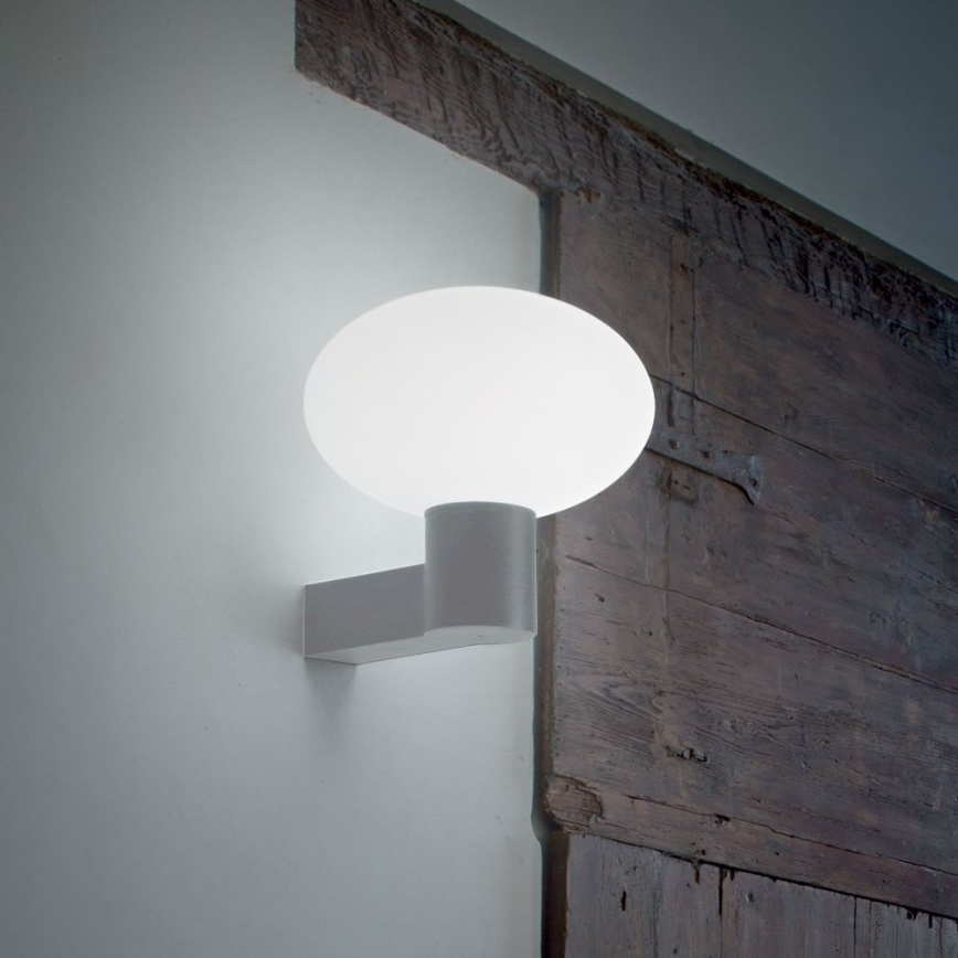 Ideal Lux - Φωτιστικό τοίχου εξωτερικού χώρου CLIO 1xE27/42W/230V IP44 γκρι