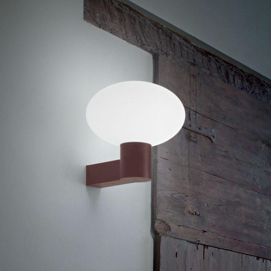 Ideal Lux - Φωτιστικό τοίχου εξωτερικού χώρου CLIO 1xE27/42W/230V IP44 καφέ