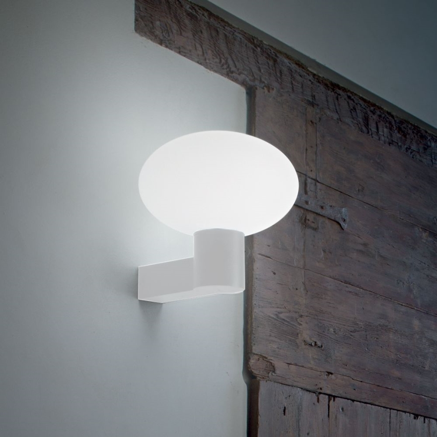 Ideal Lux - Φωτιστικό τοίχου εξωτερικού χώρου CLIO 1xE27/42W/230V IP44 λευκό