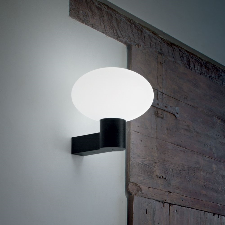 Ideal Lux - Φωτιστικό τοίχου εξωτερικού χώρου CLIO 1xE27/42W/230V IP44 μαύρο