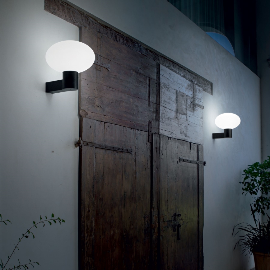 Ideal Lux - Φωτιστικό τοίχου εξωτερικού χώρου CLIO 1xE27/42W/230V IP44 μαύρο