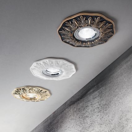 Ideal Lux - Χωνευτό φωτιστικό POLKA 1xGU10/50W/230V λευκό