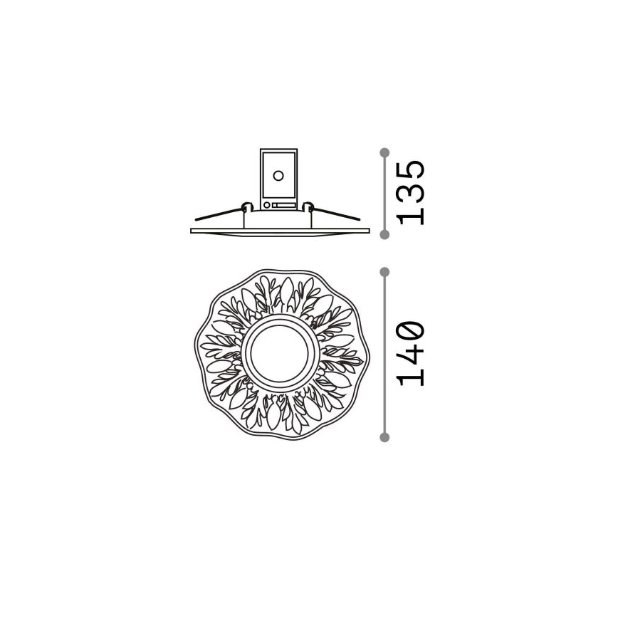Ideal Lux - Χωνευτό φωτιστικό POLKA 1xGU10/50W/230V λευκό