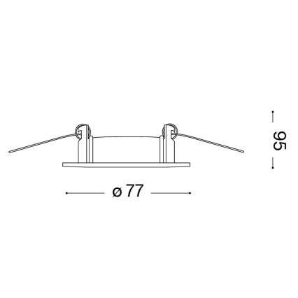 Ideal Lux - Χωνευτό φωτιστικό οροφής JAZZ 1xGU10/50W/230V Ø 7,7 cm μπρονζέ