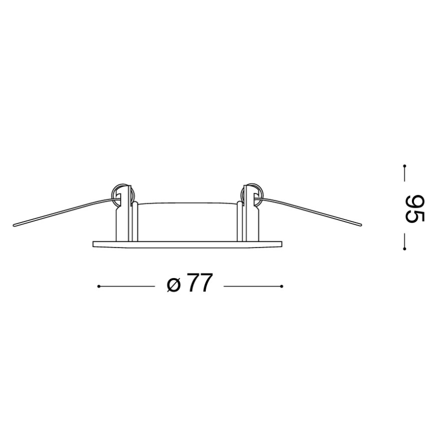 Ideal Lux - Χωνευτό φωτιστικό οροφής JAZZ 1xGU10/50W/230V Ø 7,7 cm μπρονζέ