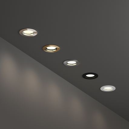 Ideal Lux - Χωνευτό φωτιστικό οροφής JAZZ 1xGU10/50W/230V, διάμ. 7,7 εκ., σε γυαλιστερό χρώμιο