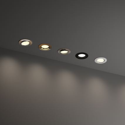 Ideal Lux - Χωνευτό φωτιστικό οροφής SWING 1xGU10/28W/230V Ø 8,2 cm ματ χρώμιο