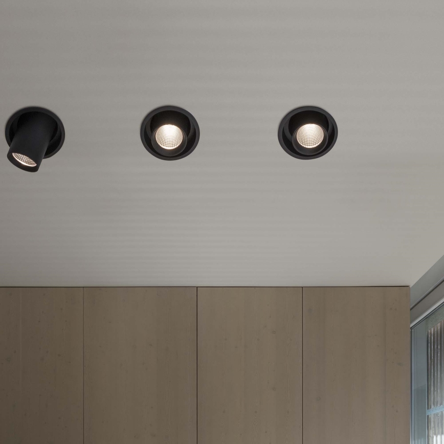 Ideal Lux - LED εντοιχιστό φωτιστικό σποτ NOVA LED/20W/230V 4000K CRI 90 Ø 15,4 cm μαύρο
