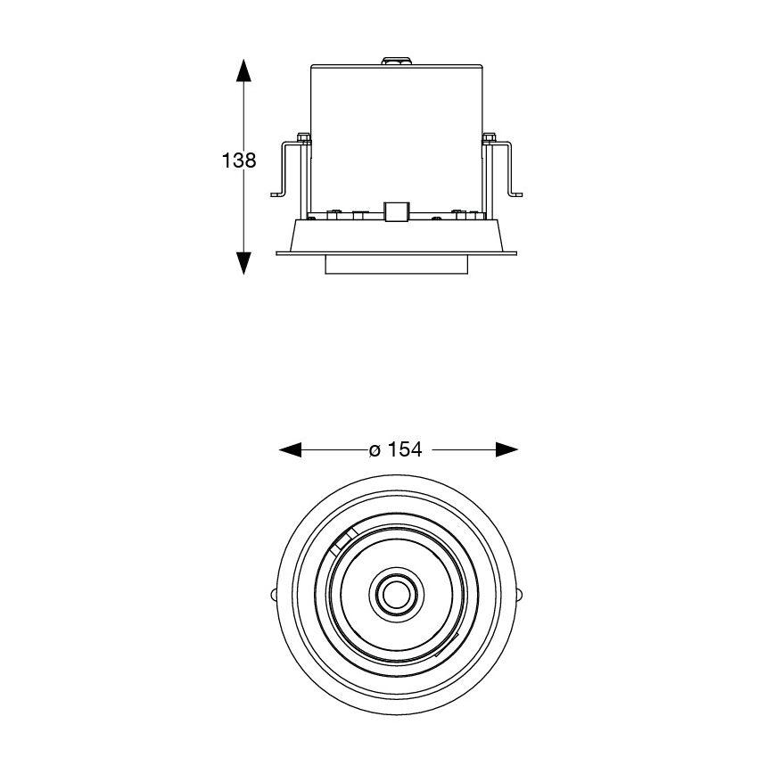 Ideal Lux - LED εντοιχισμένο σποτ NOVA LED/20W/230V 4000K CRI 90 διάμ. 15,4 cm λευκό