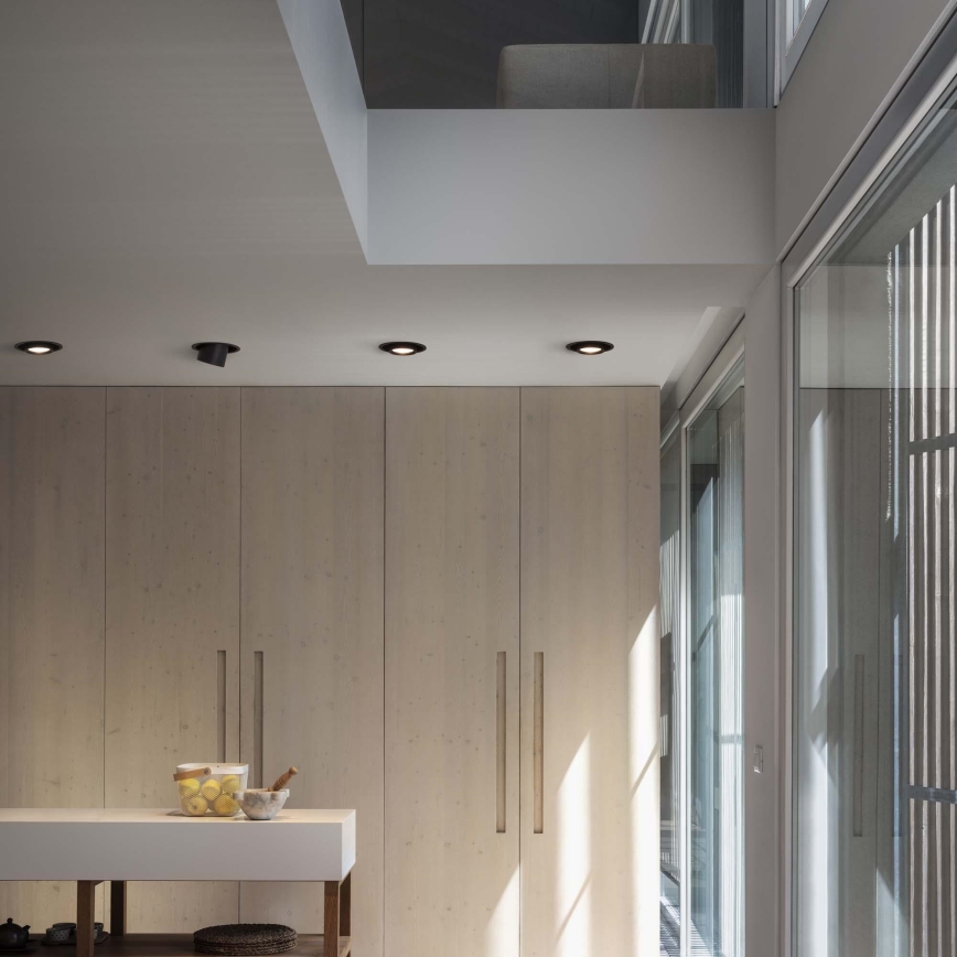 Ideal Lux - LED εντοιχισμένο σποτ οροφής NOVA LED/12W/230V 3000K CRI 90 διάμ. 10 cm μαύρο