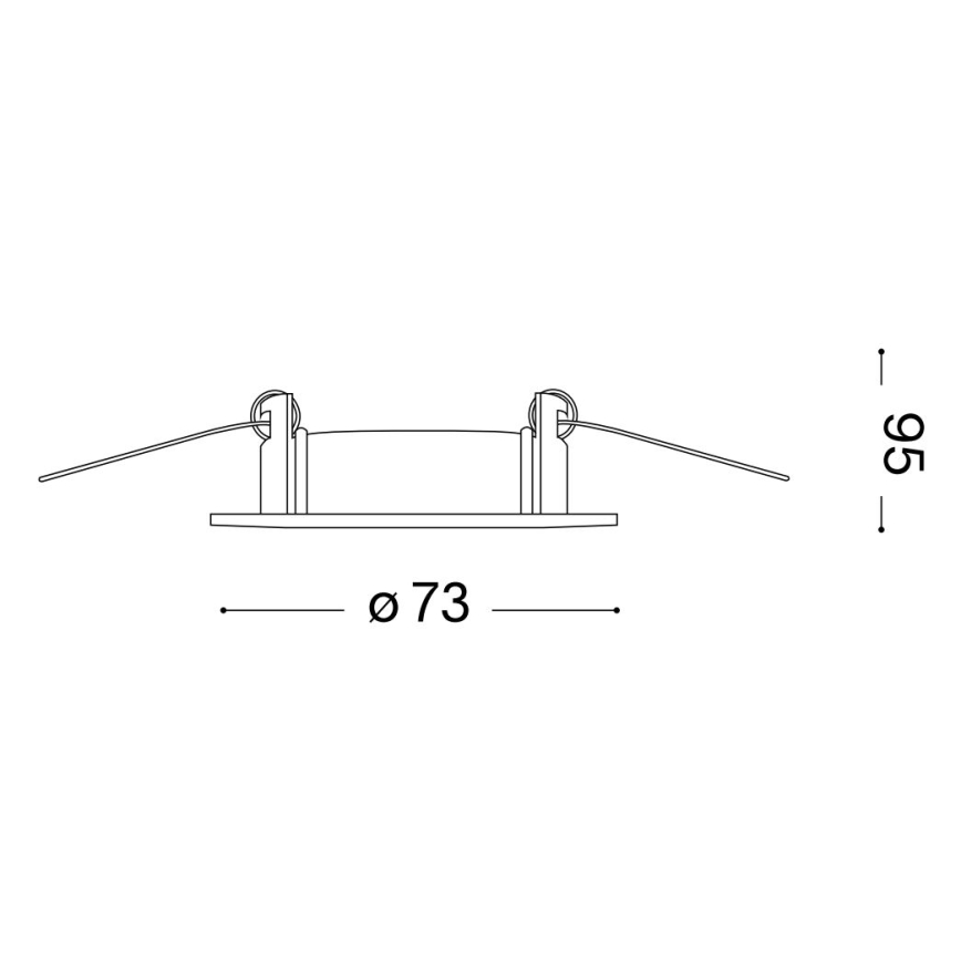 Ideal Lux - Χωνευτό φωτιστικό JAZZ 1xGU10/50W/230V μαύρο