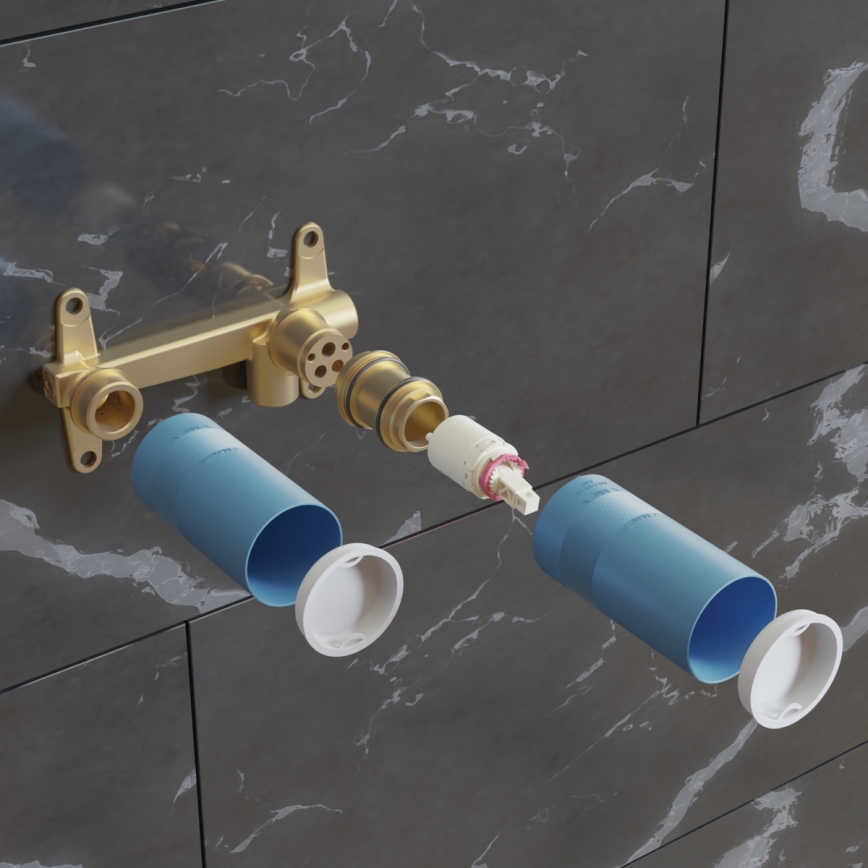 Ideal Standard A1313NU - Σώμα εγκατάστασης για εντοιχισμένη μπαταρία νιπτήρα BUILT-IN, μπλε