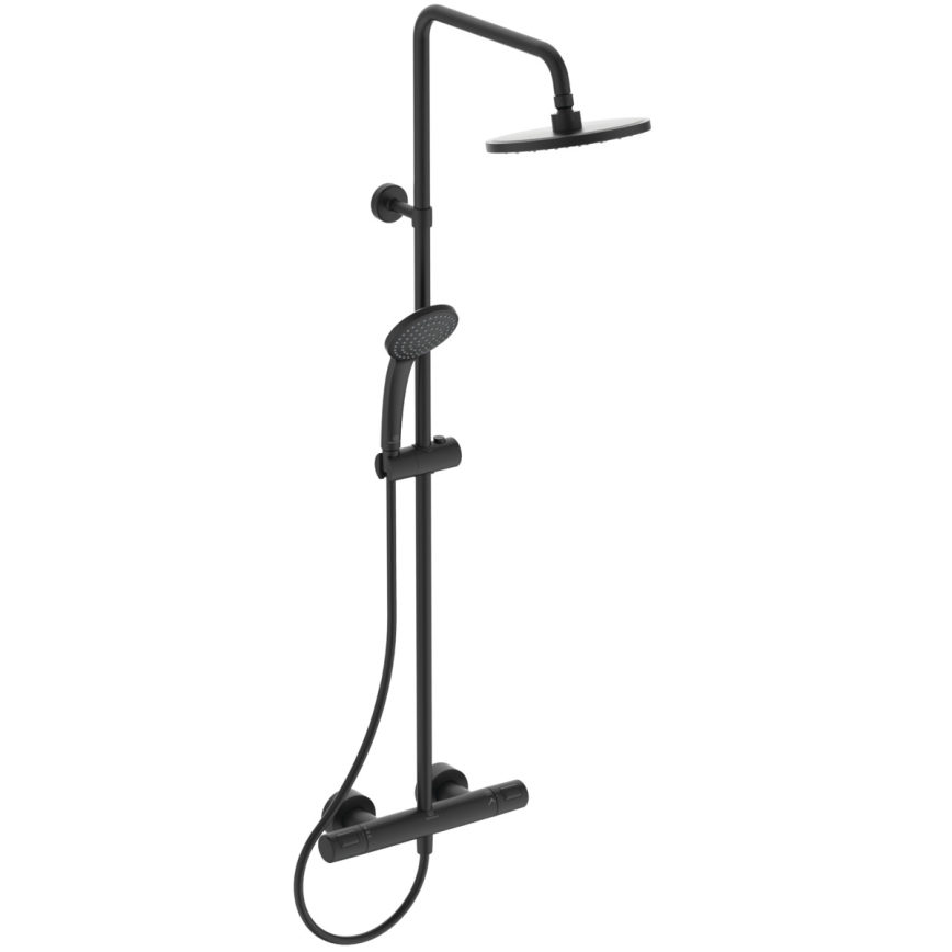 Ideal Standard A7545XG - Σετ ντους με θερμοστατική μπαταρία CERATHERM T25 μαύρο ματ