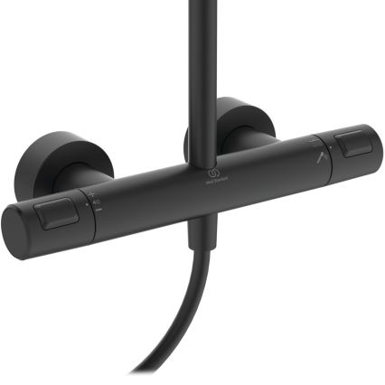 Ideal Standard A7545XG - Σετ ντους με θερμοστατική μπαταρία CERATHERM T25 μαύρο ματ