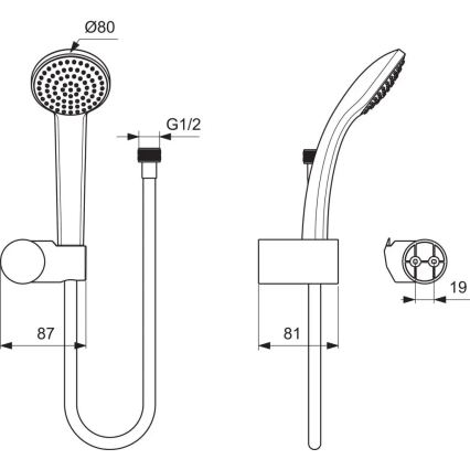 Ideal Standard B9506AA - Σετ ντους IDEALRAIN, γυαλιστερό χρώμιο