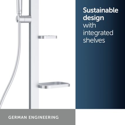 Ideal Standard BD583SI - Σετ ντους με θερμοστατική μπαταρία CERATHERM ALU+ σε ματ χρώμιο