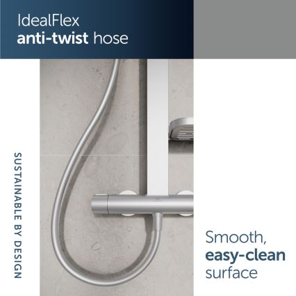Ideal Standard BD583SI - Σετ ντους με θερμοστατική μπαταρία CERATHERM ALU+ σε ματ χρώμιο