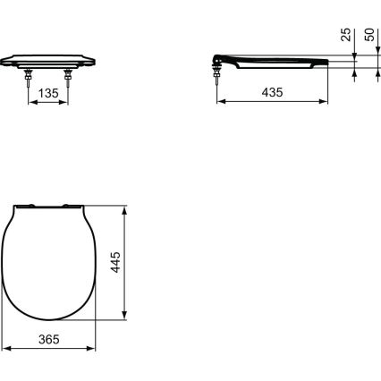 Ideal Standard E036601 - Κάθισμα WC SoftClose CONNECT AIR λευκό