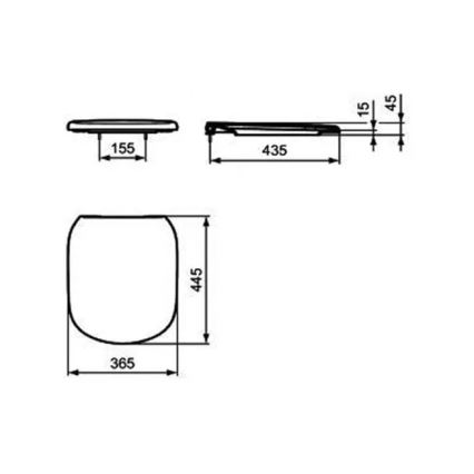 Ideal Standard T352901 - Κάλυμμα λεκάνης WC SoftClose TESI λευκό