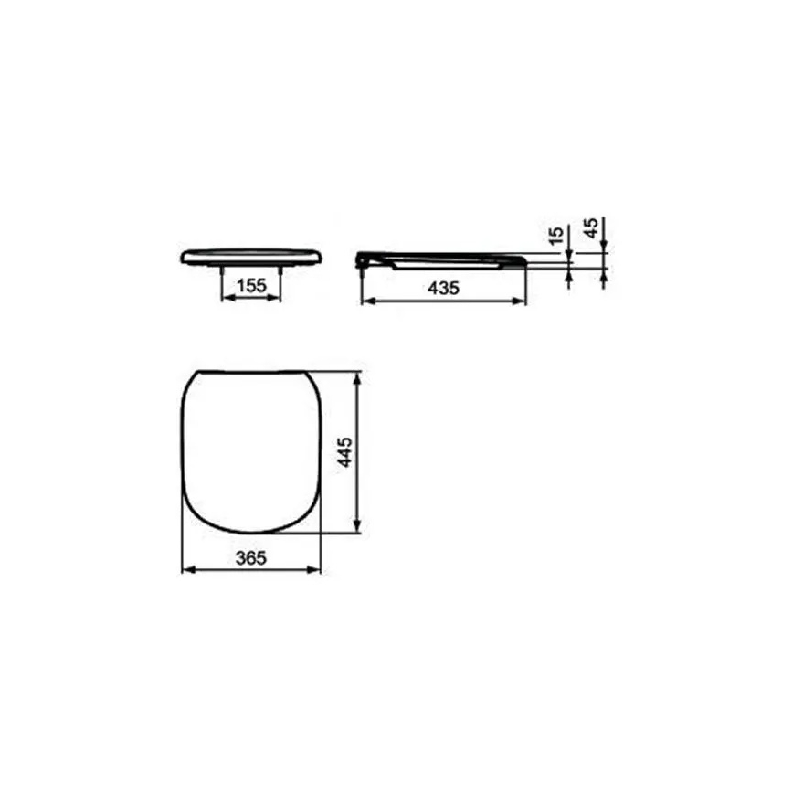Ideal Standard T352901 - Κάλυμμα λεκάνης WC SoftClose TESI λευκό