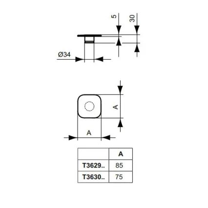 Ideal Standard T3629AA - Βαλβίδα νιπτήρα CLICK-CLACK 8,5 cm γυαλιστερό χρώμιο