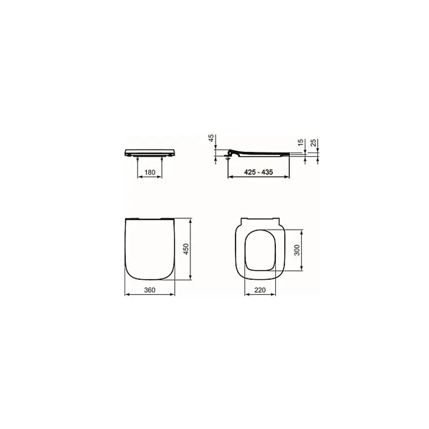 Ideal Standard T500301 - Κάθισμα λεκάνης SoftClose I.LIFE B λευκό