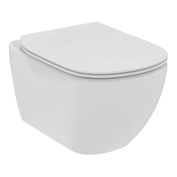 Ideal Standard T536001 - Επίτοιχη λεκάνη WC χωρίς χείλος (Rimless) με κάθισμα SoftClose TESI, κεραμική/λευκή