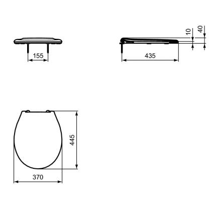 Ideal Standard W835001 - Λευκό κάθισμα λεκάνης