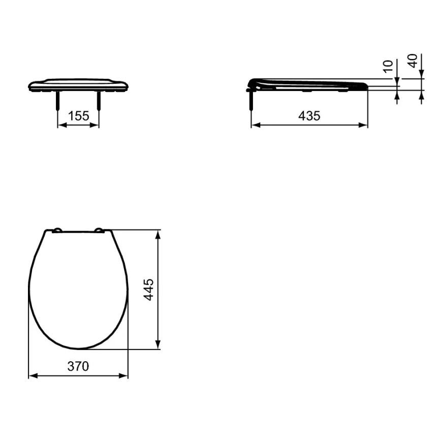 Ideal Standard W835001 - Λευκό κάθισμα λεκάνης