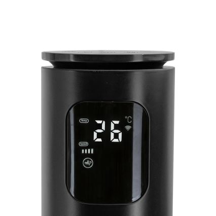 igostar - Ανεμιστήρας Πύργος 50W/230V μαύρο Wi-Fi + τηλεχειριστήριο