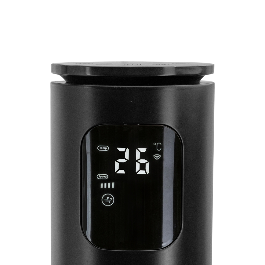 igostar - Ανεμιστήρας Πύργος 50W/230V μαύρο Wi-Fi + τηλεχειριστήριο