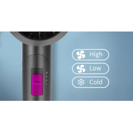 igostar - Σεσουάρ ταξιδιού 1800W/230V μωβ / μαύρο