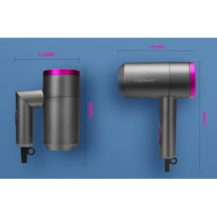 igostar - Σεσουάρ ταξιδιού 1800W/230V μωβ / μαύρο