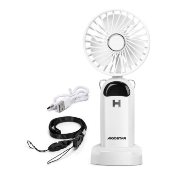 igostar - Επαναφορτιζόμενο ανεμιστηράκι χειρός 4W/5V 1200mAh λευκό