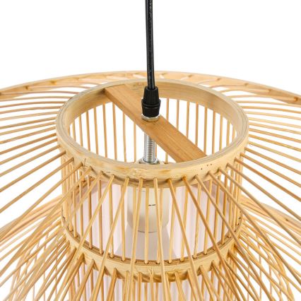 Κρεμαστό φωτιστικό οροφής PINCHOS 1xE27/40W/230V διάμετρος 50 cm μπαμπού