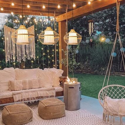 Κρεμαστό φωτιστικό οροφής PINCHOS 1xE27/40W/230V διάμετρος 40 cm μπαμπού