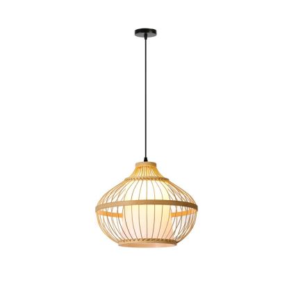 Κρεμαστό φωτιστικό οροφής PINCHOS 1xE27/40W/230V διάμετρος 40 cm μπαμπού