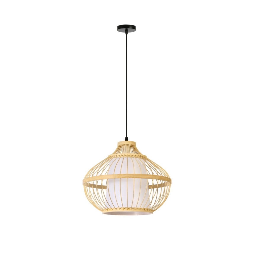 Κρεμαστό φωτιστικό οροφής PINCHOS 1xE27/40W/230V διάμετρος 40 cm μπαμπού