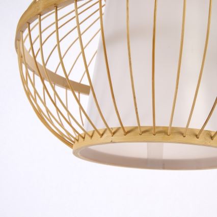 Κρεμαστό φωτιστικό οροφής PINCHOS 1xE27/40W/230V διάμετρος 40 cm μπαμπού