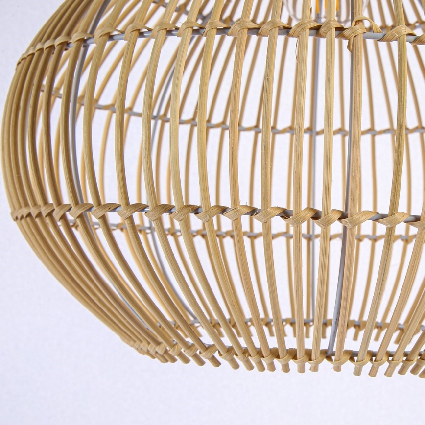 Κρεμαστό φωτιστικό οροφής PELO 1xE27/40W/230V διάμετρος 40 cm rattan