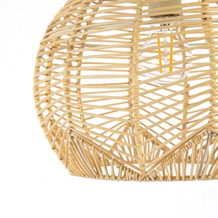 Κρεμαστό φωτιστικό οροφής PELO 1xE27/40W/230V διάμετρος 30 cm rattan