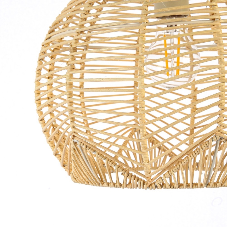 Κρεμαστό φωτιστικό οροφής PELO 1xE27/40W/230V διάμετρος 30 cm rattan