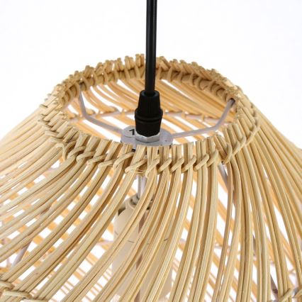 Κρεμαστό φωτιστικό οροφής PELO 1xE27/40W/230V διάμετρος 35 cm rattan