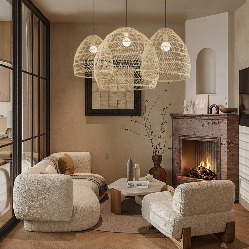 Κρεμαστό φωτιστικό με καλώδιο BOHO DELICADO 1xE27/40W/230V διάμ. 38 cm