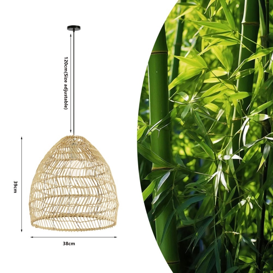 Κρεμαστό φωτιστικό με καλώδιο BOHO DELICADO 1xE27/40W/230V διάμ. 38 cm