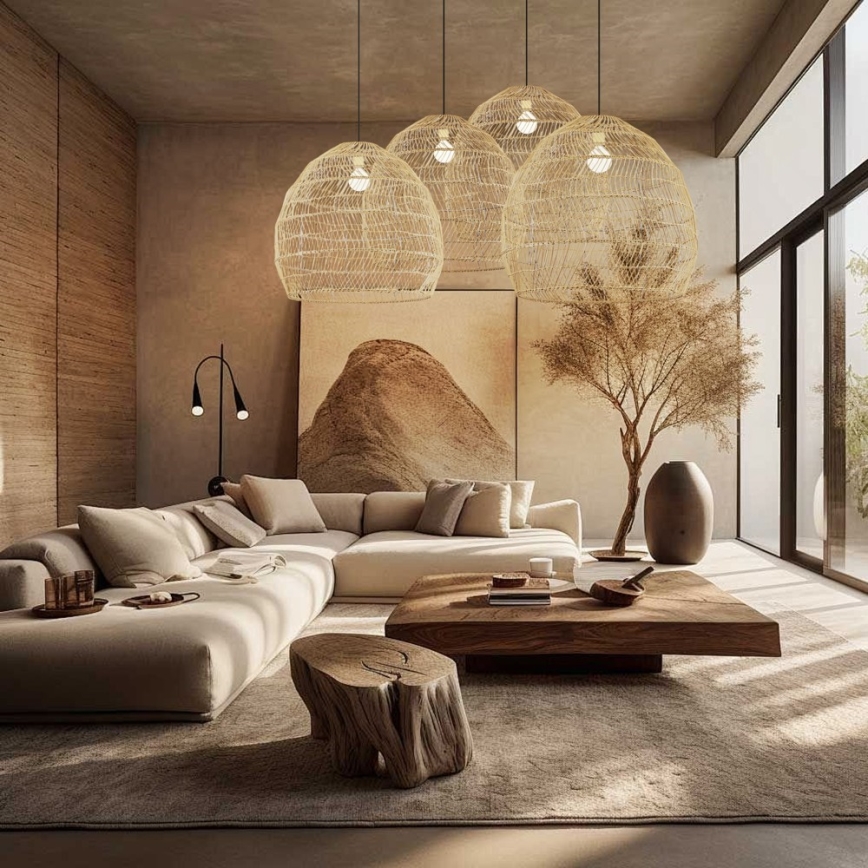 Κρεμαστό φωτιστικό με καλώδιο BOHO DELICADO 1xE27/40W/230V, διάμ. 60 cm