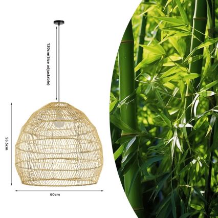 Κρεμαστό φωτιστικό με καλώδιο BOHO DELICADO 1xE27/40W/230V, διάμ. 60 cm