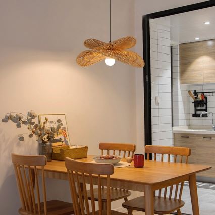 Κρεμαστό φωτιστικό οροφής MARIPOSA 1xE27/40W/230V διάμετρος 50 cm γιούτα