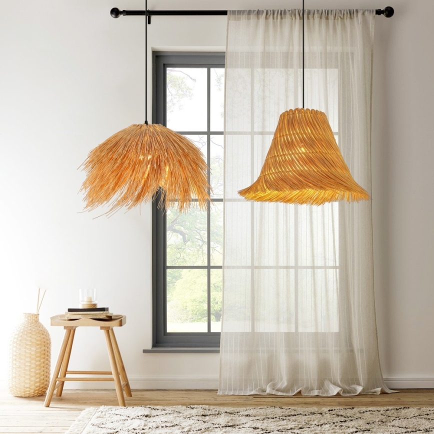 Κρεμαστό φωτιστικό οροφής NATURALEZA 1xE27/40W/230V διάμετρος 55 cm rattan
